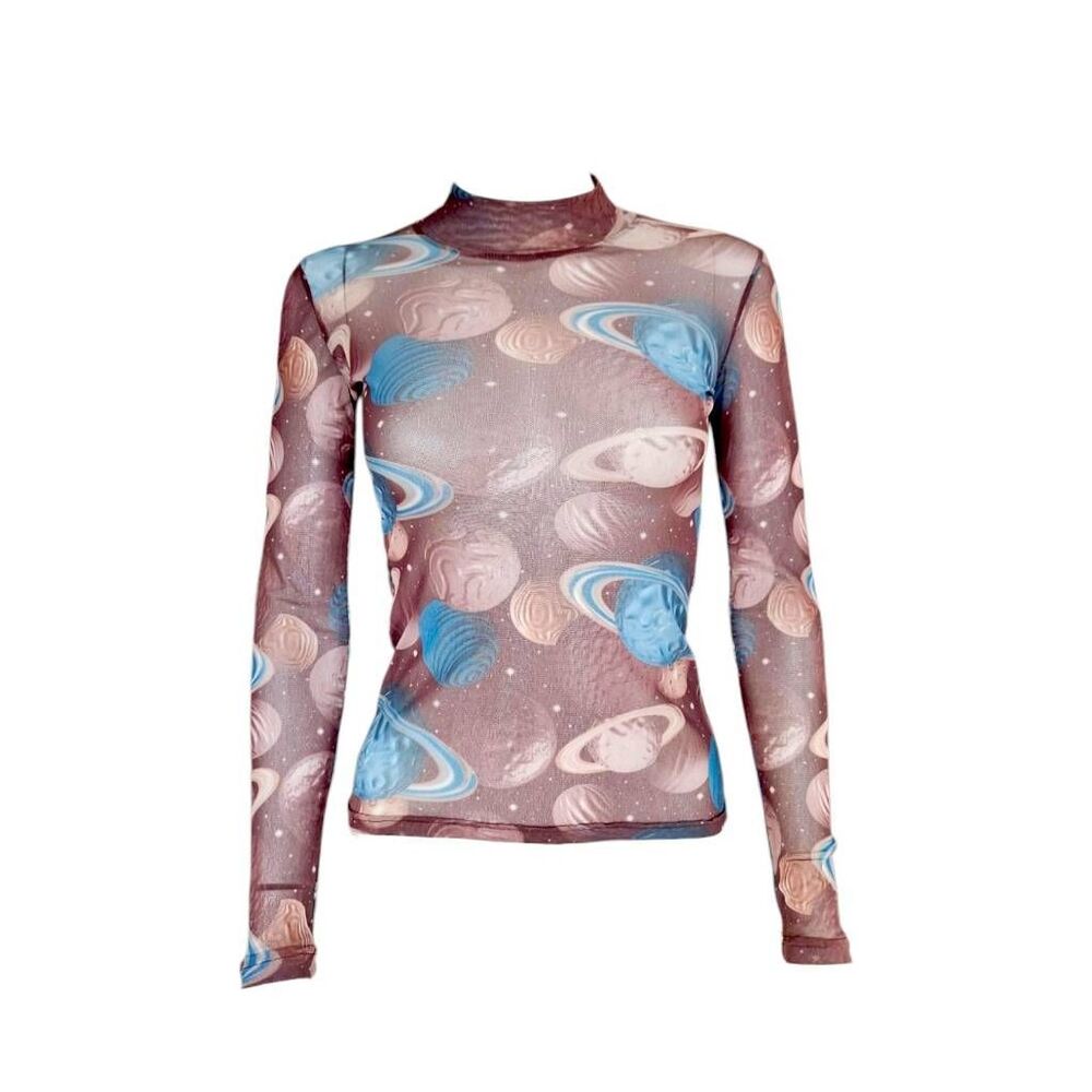 french vintage celestial mesh top